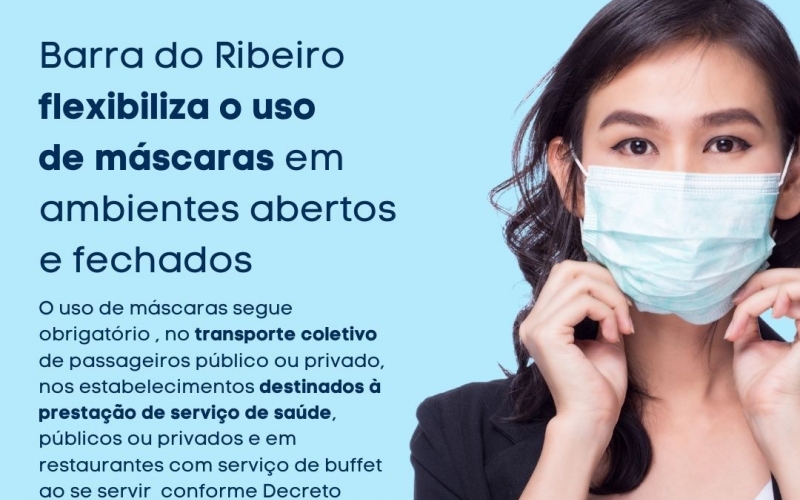 FLEXIBILIZA O USO DE MÁSCARAS EM AMBIENTES