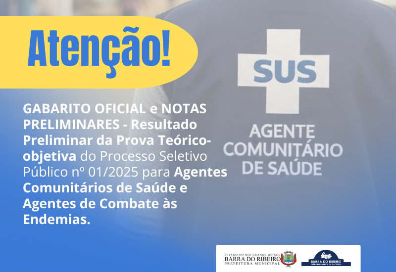 Gabarito oficial e as notas preliminares da prova teórico-objetiva do Processo S