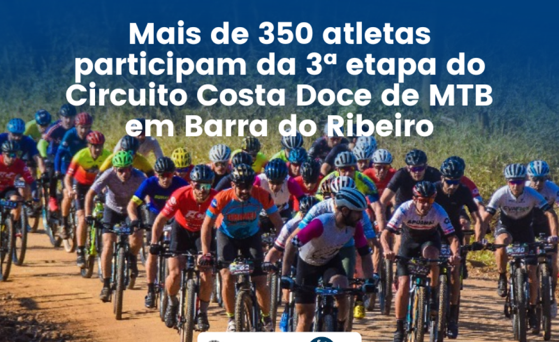 Mais de 350 atletas participam da 3ª etapa do Circuito Costa Doce de MTB em Barra do Ribeiro