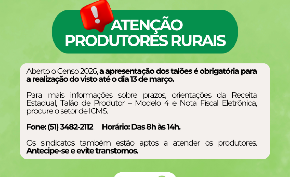 ATENÇÃO PRODUTOS RURAIS