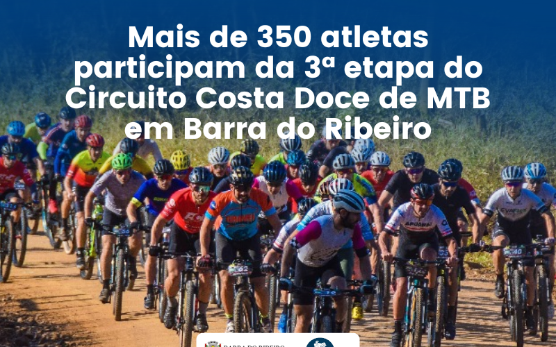Mais de 350 atletas participam da 3ª etapa do Circuito Costa Doce de MTB em Barra do Ribeiro