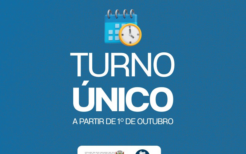 Município adota turno único de 6 horas no serviço público a partir de 1 de outubro