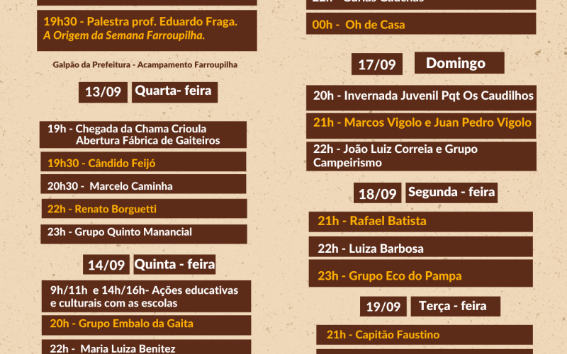 Semana Farroupilha Solidária em Barra do Ribeiro: Itens serão Recebidos no Acampamento Farroupilha