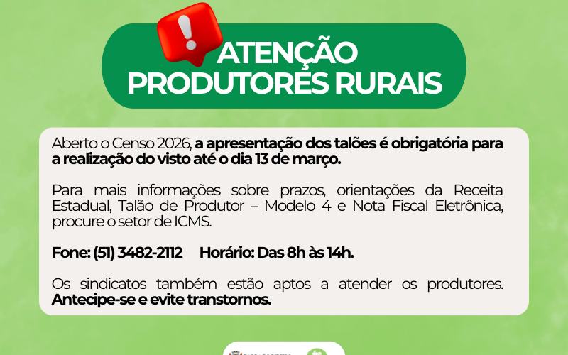 ATENÇÃO PRODUTOS RURAIS