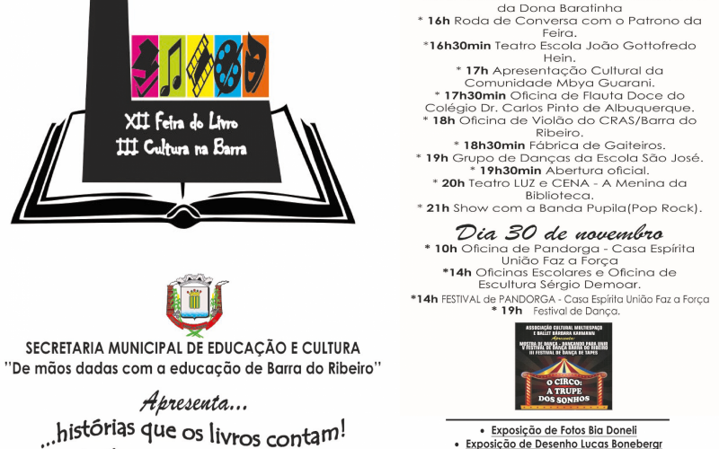 Feira do Livro 2019 ocorre nos dias 29 e 30 de novembro