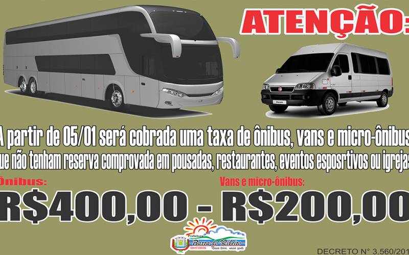 TAXA PARA EXCURSÕES COMEÇA A SER COBRADA NESTE SÁBADO